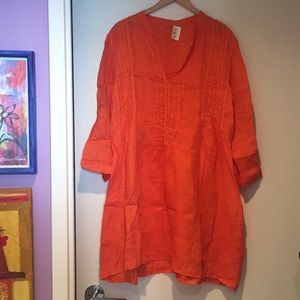 CP Shades long sleeve linen dress.